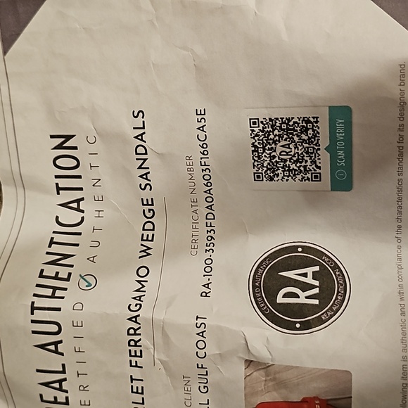 SALVATORE FERRAGAMO  WEDGE SANDALS *Certification paper included. - Picture 2 of 9